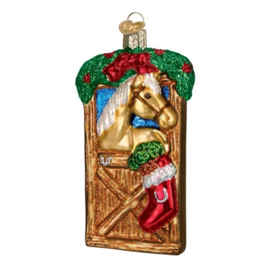 Old World Christmas - Horse In Stall Ornament-Southern Agriculture