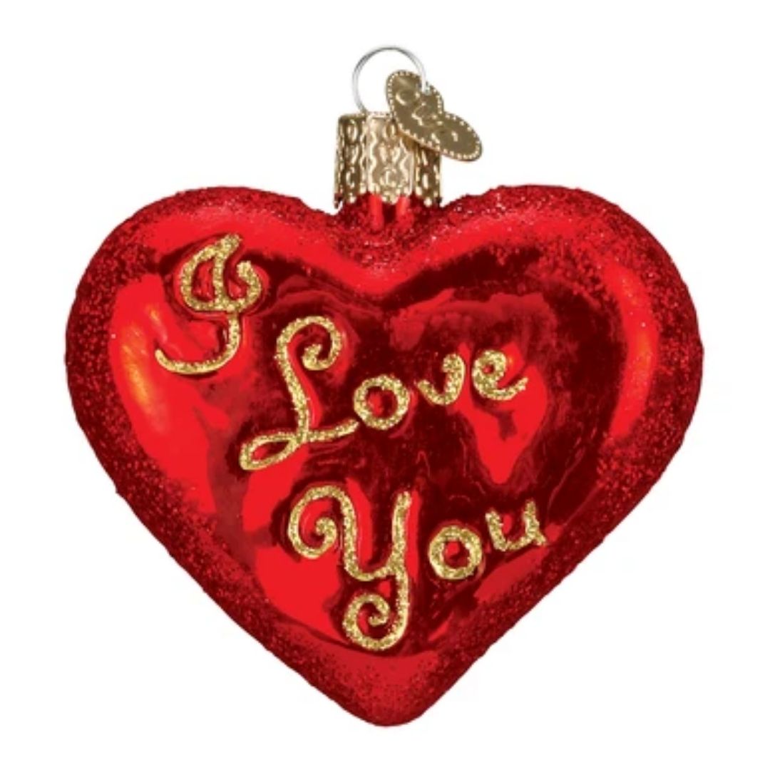 Old World Christmas - I Love You Heart Ornament-Southern Agriculture