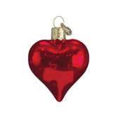 Old World Christmas - Shiny Red Heart Ornament-Southern Agriculture