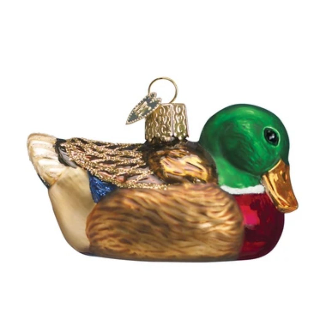 Old World Christmas - Mallard Ornament-Southern Agriculture