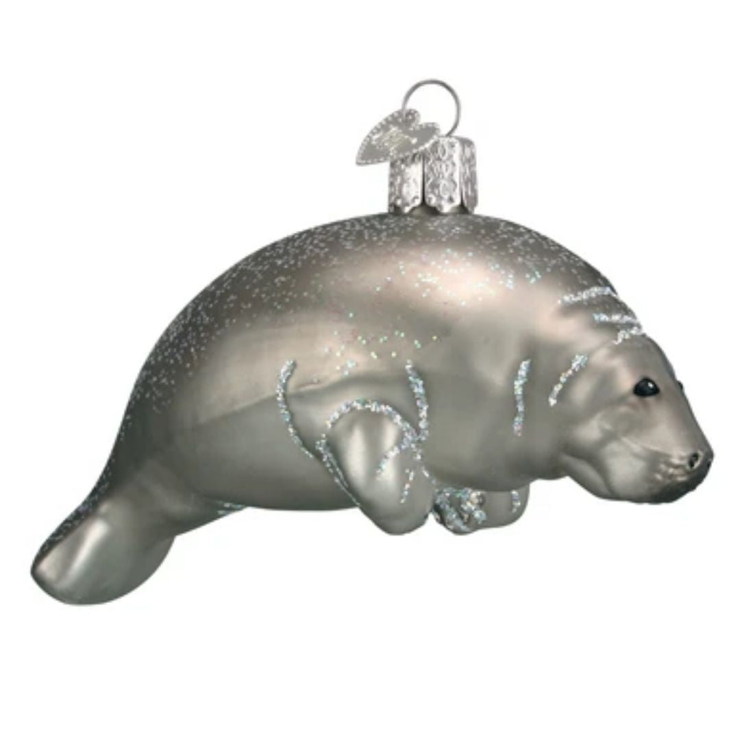 Old World Christmas - Manatee Ornament-Southern Agriculture