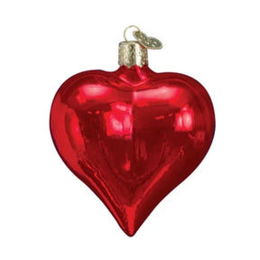 Old World Christmas - Large Shiny Red Heart Ornament-Southern Agriculture