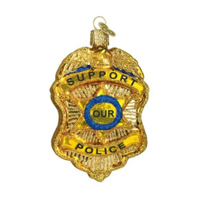 Old World Christmas - Police Badge Ornament-Southern Agriculture