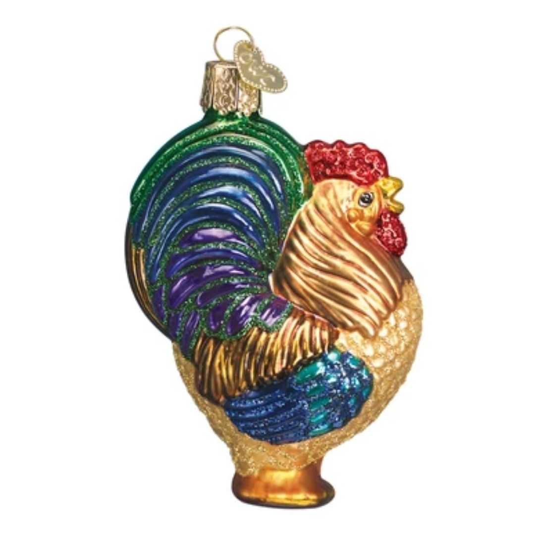 Old World Christmas - Rooster Ornament-Southern Agriculture