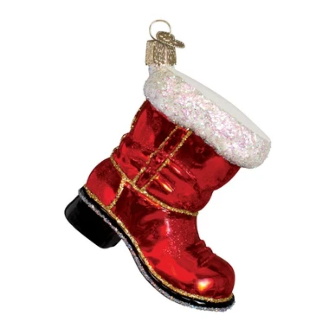 Old World Christmas - Santa's Boot Ornament-Southern Agriculture