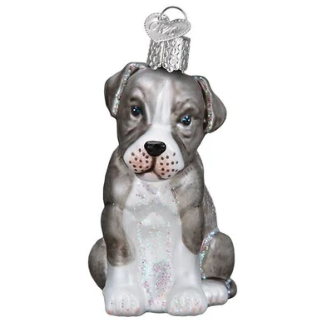 Old World Christmas - Puppy Pitbull Christmas Ornament-Southern Agriculture