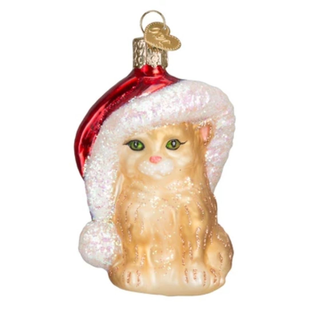 Old World Christmas - Santa's Kitten Ornament-Southern Agriculture