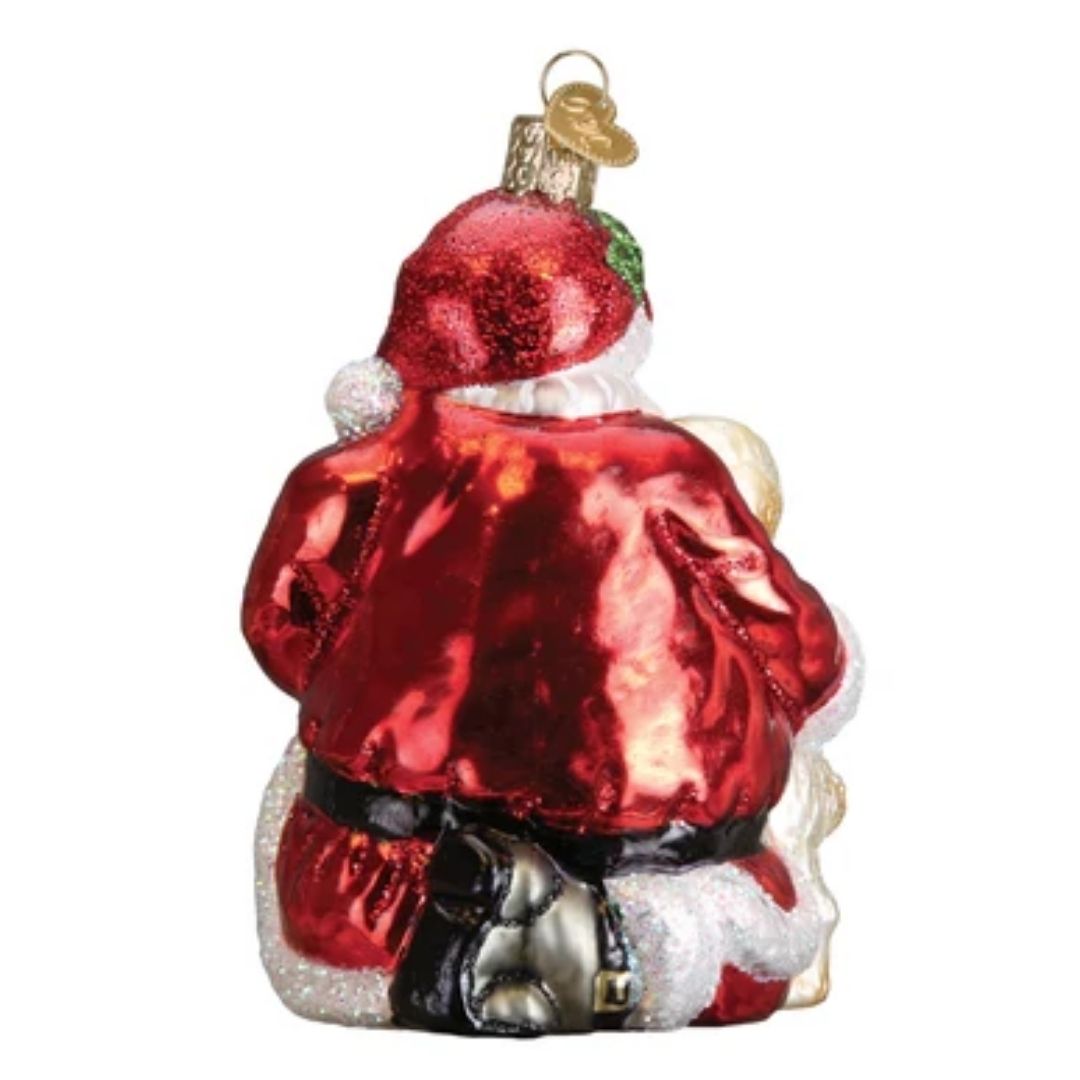 Old World Christmas - Santa's Puppy Love Ornament-Southern Agriculture