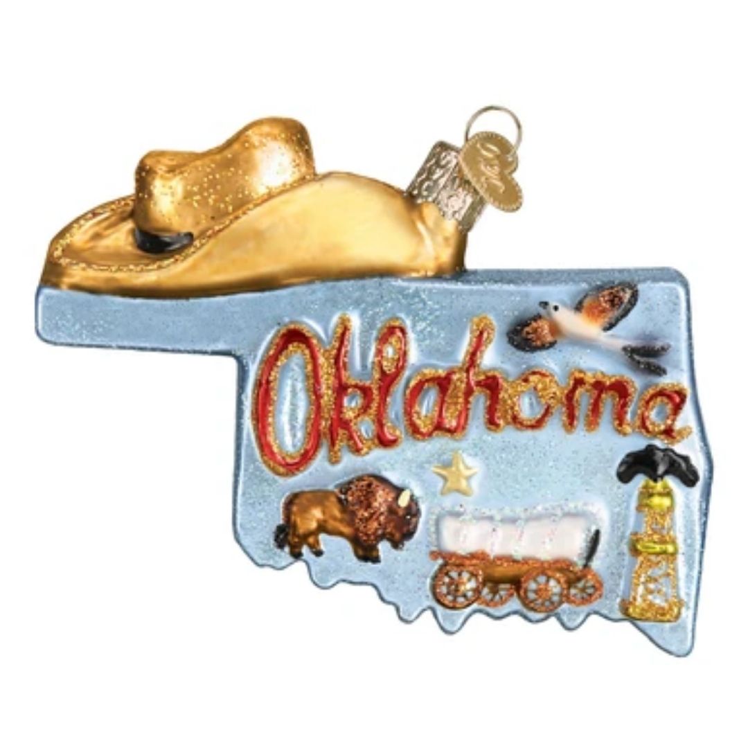 Old World Christmas - State Of Oklahoma Ornament-Southern Agriculture
