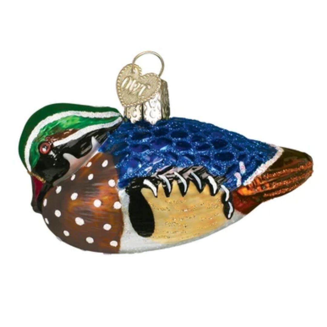 Old World Christmas - Wood Duck Christmas Ornament-Southern Agriculture