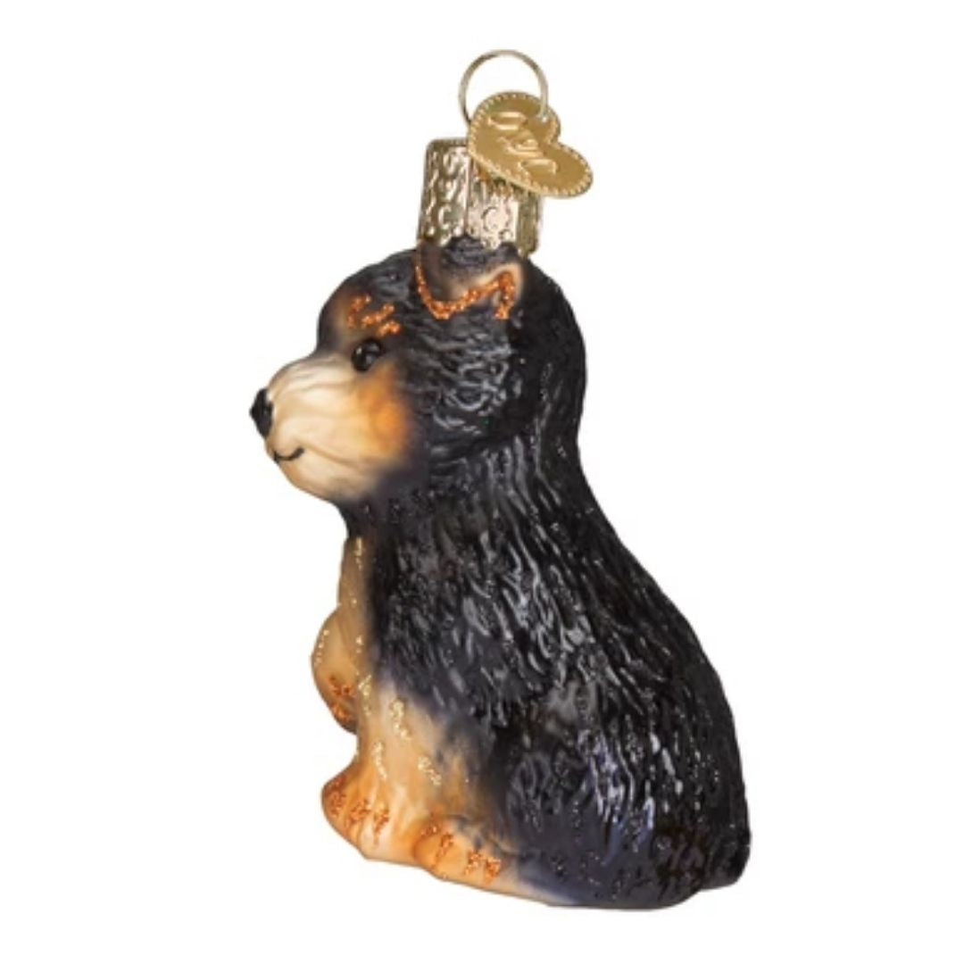 Old World Christmas - Yorkie Puppy Ornament-Southern Agriculture