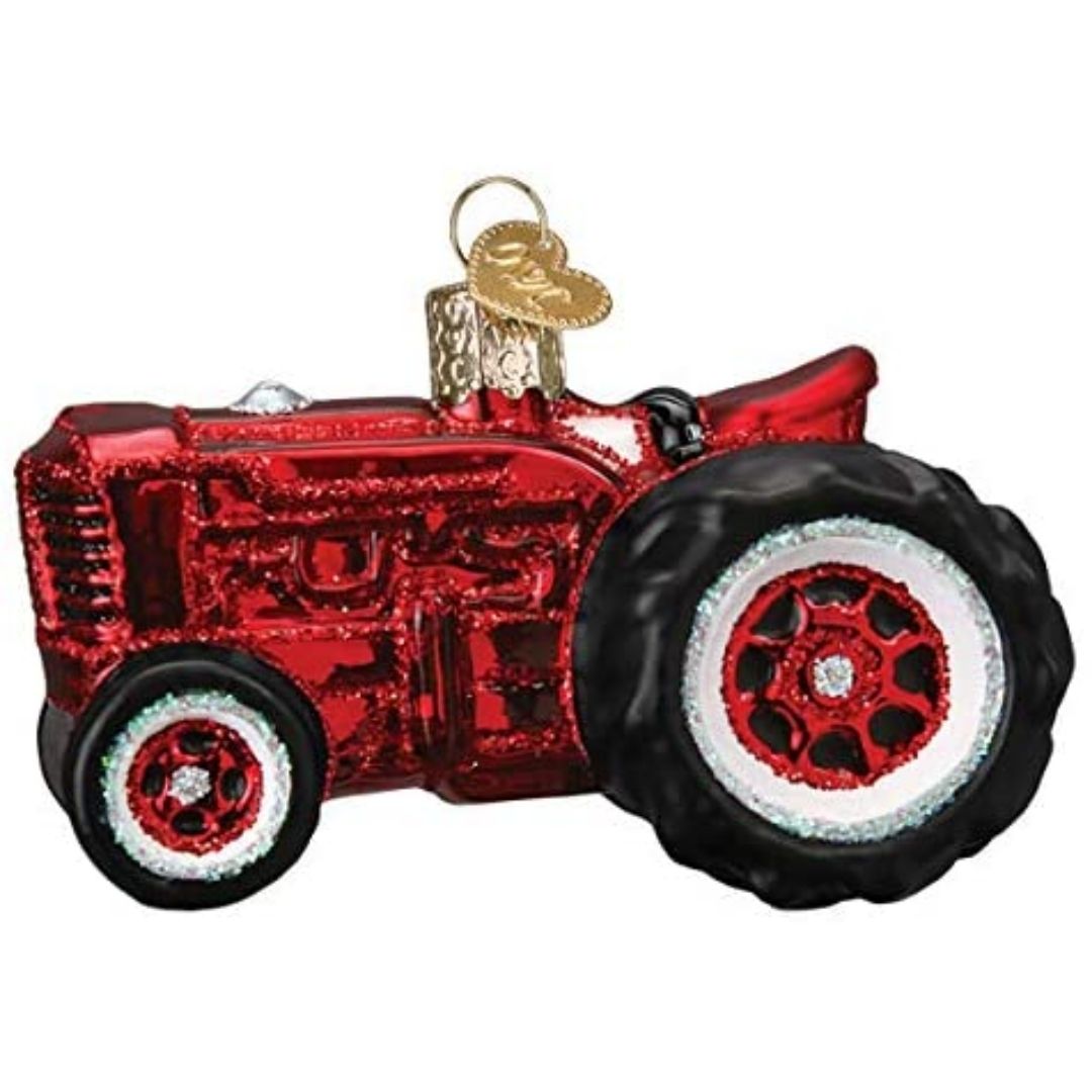 Old World Christmas - Old Farm Tractor Ornament-Southern Agriculture