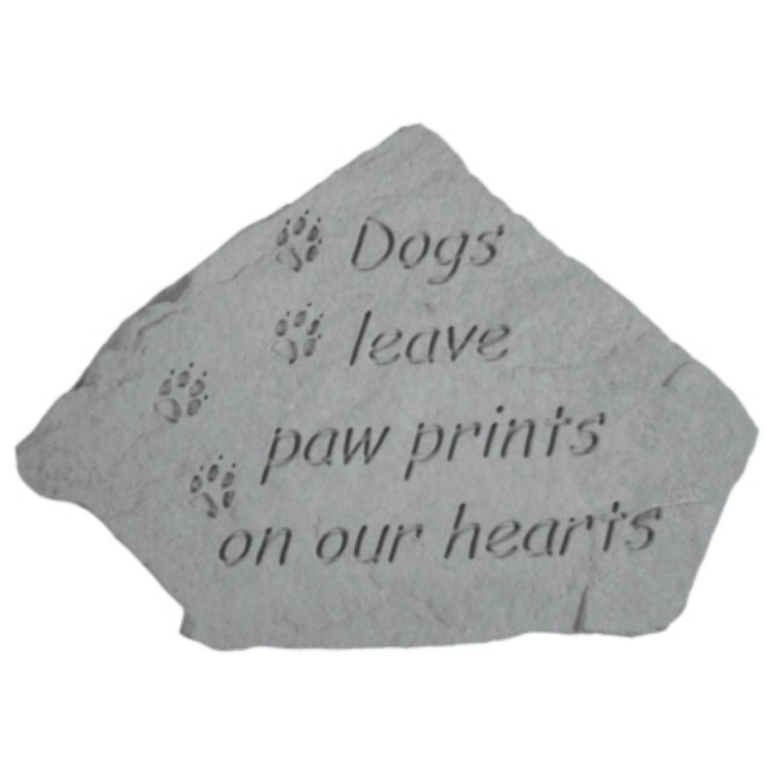 Kay Berry - Dogs Leave Paw Prints on Our Hearts Garden Accent Stone-Southern Agriculture