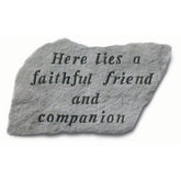 Kay Berry - Here Lies a Faithful Friend Garden Accent Stone-Southern Agriculture