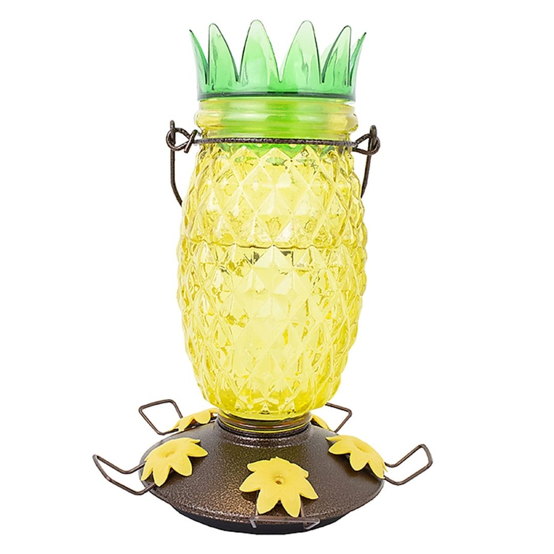 Perky Pet Pineapple Top-Fill Glass Hummingbird Feeder