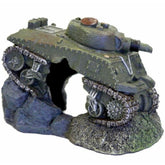 Army Tank with Cave Fish Tank Ornament