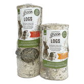Living World Green Logs 2-in-1 Hay Feeder & Chew Toy
