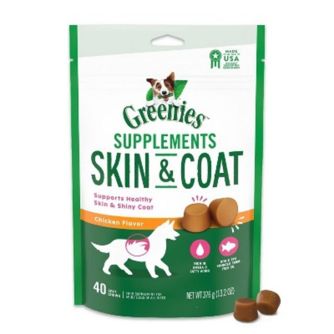 Greenies Skin & Coat Soft Chew Supplements