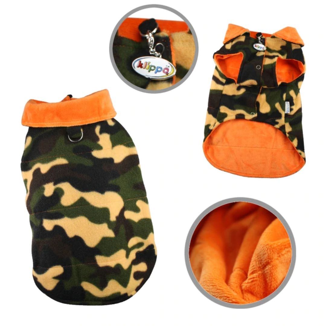 Klippo Camouflage Vest with Ultra Soft Orange Lining