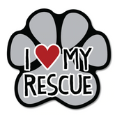 I Love My Rescue Sticker