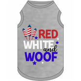 Parisian Pet Red, White and Woof Dog Tank