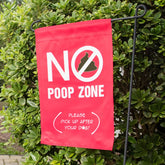 No Poop Zone Garden Flag