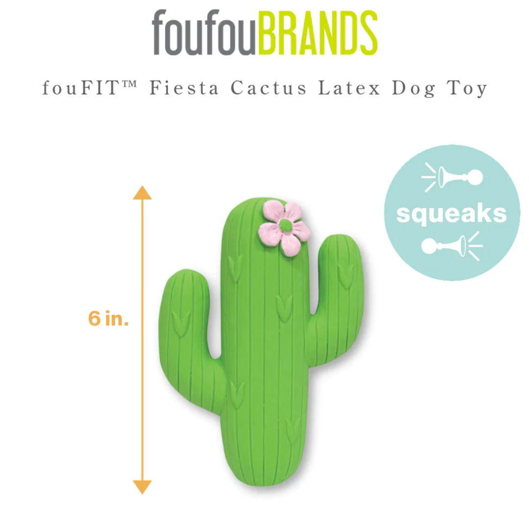 foufou Dog Cactus Fiesta Latex Dog Toy