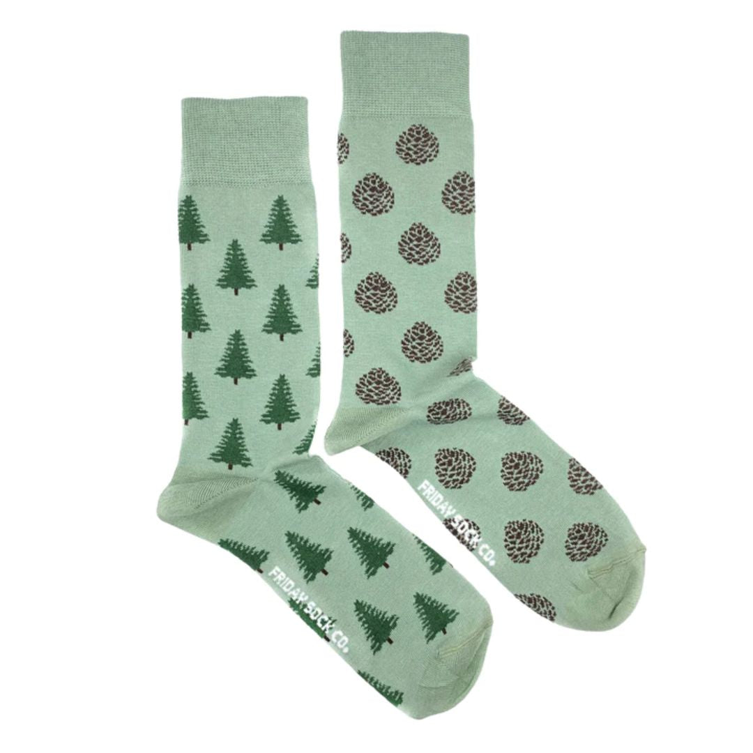 Friday Sock Co. - Men's Socks Pine Tree & Pinecone