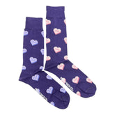 Friday Sock Co. - Men's Socks Purple Candy Hearts