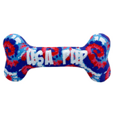 Lulubelles Power Plush USA Pup Bone Dog Toy
