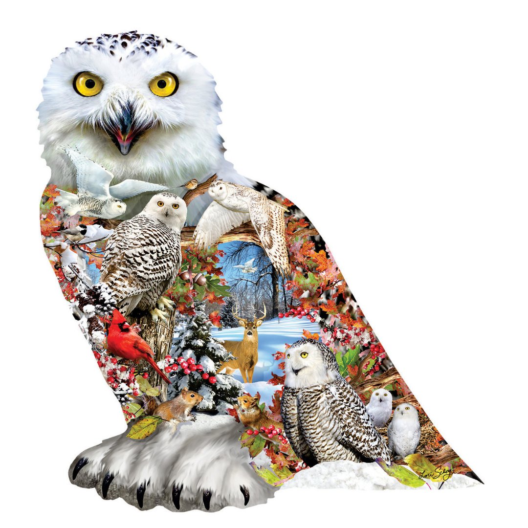 Snowy Owl Shaped Puzzle