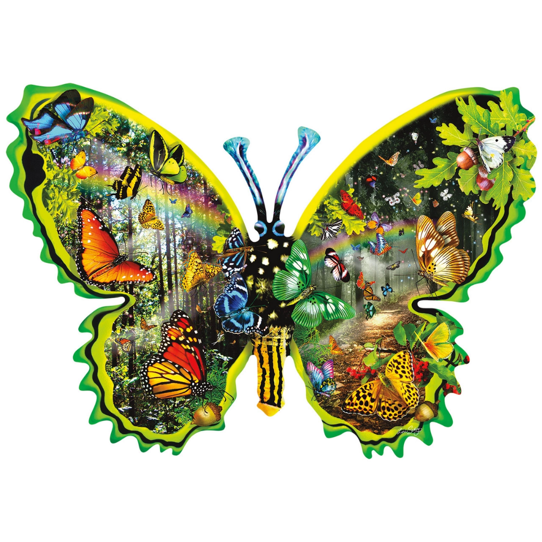 Butterfly Migration Shaped Puzzle