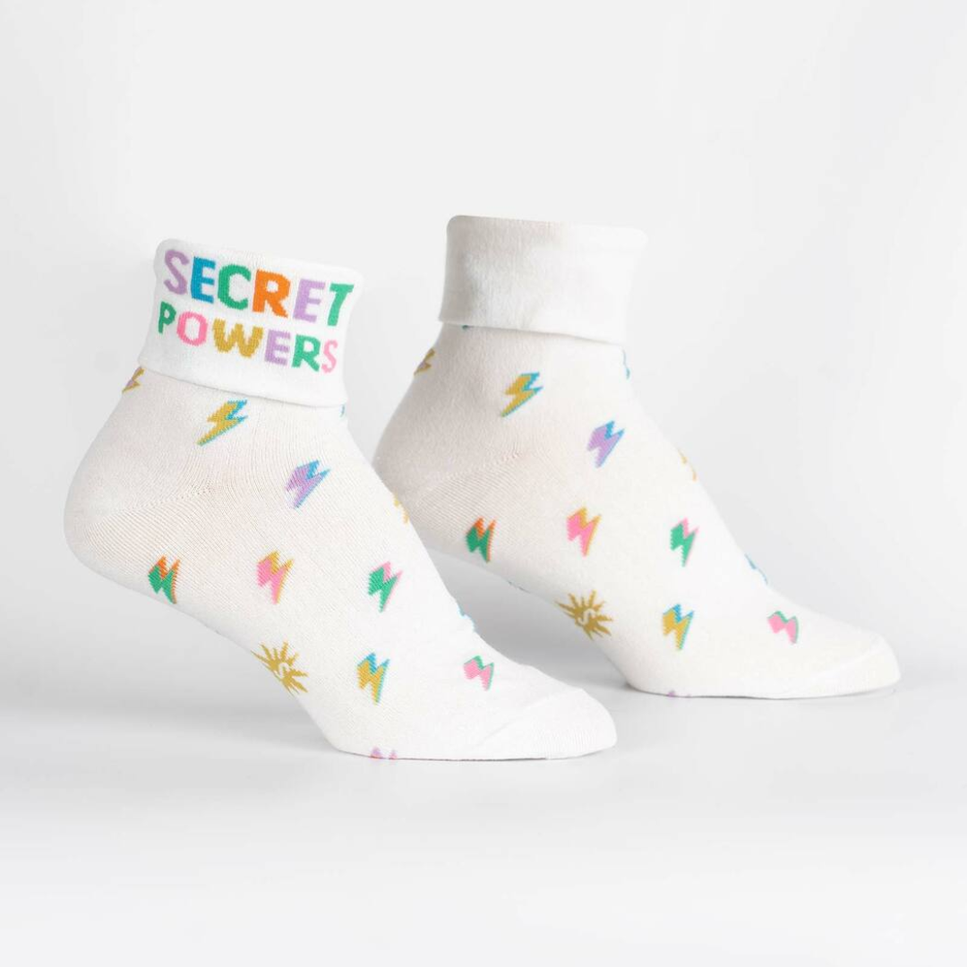 Sock It To Me - Secret Powers Turn Cuff Women's Size 5-10