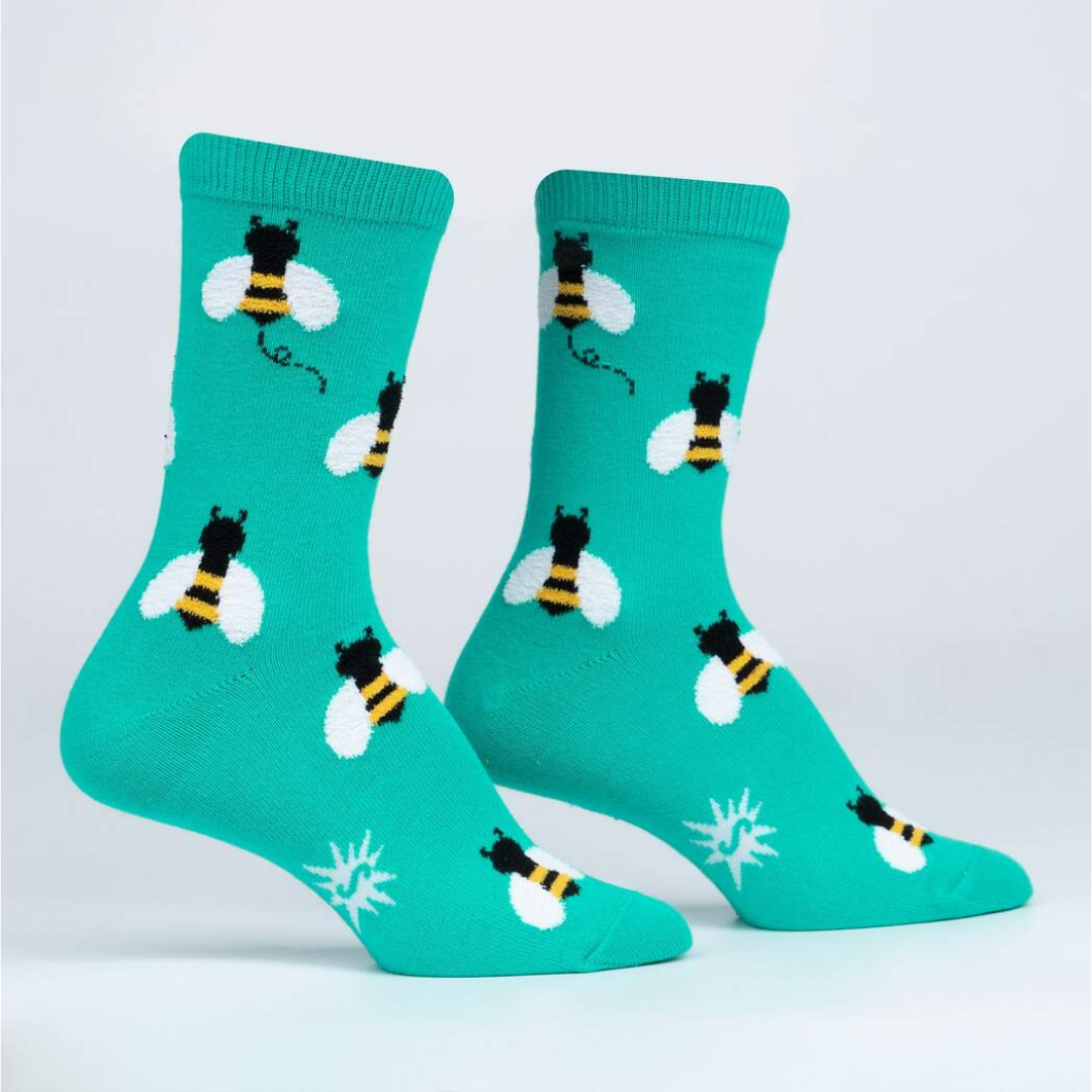 Bee Happy Crew Socks - Sock It To Me