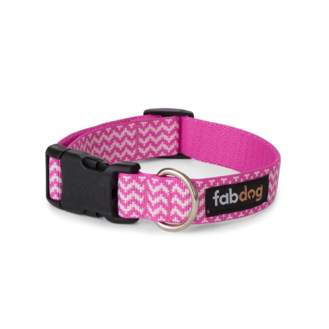 Fab Dog - Pink Chevron Dog Collar