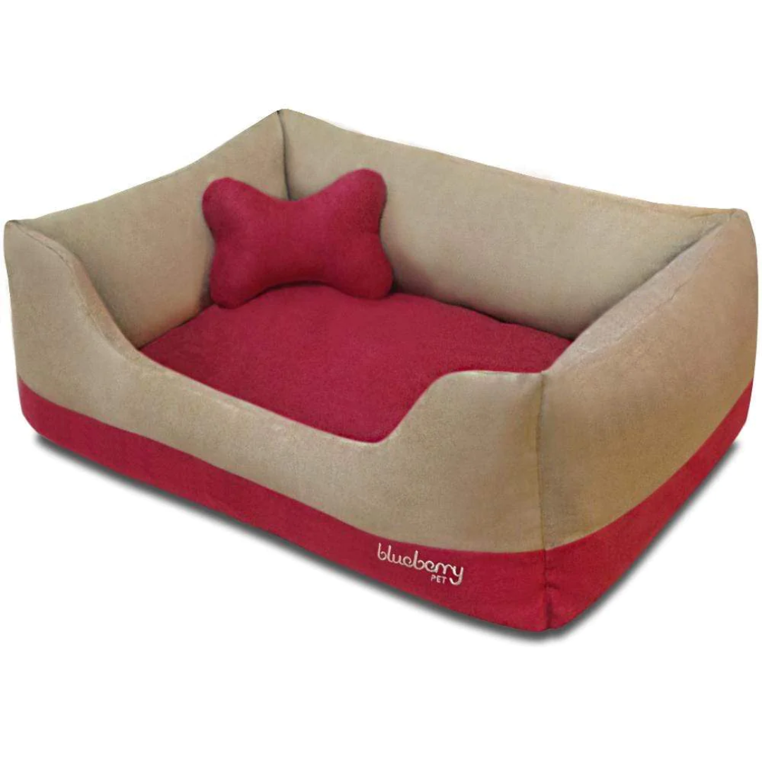 Color-Block Premium Microsuede Dog Bed Cover