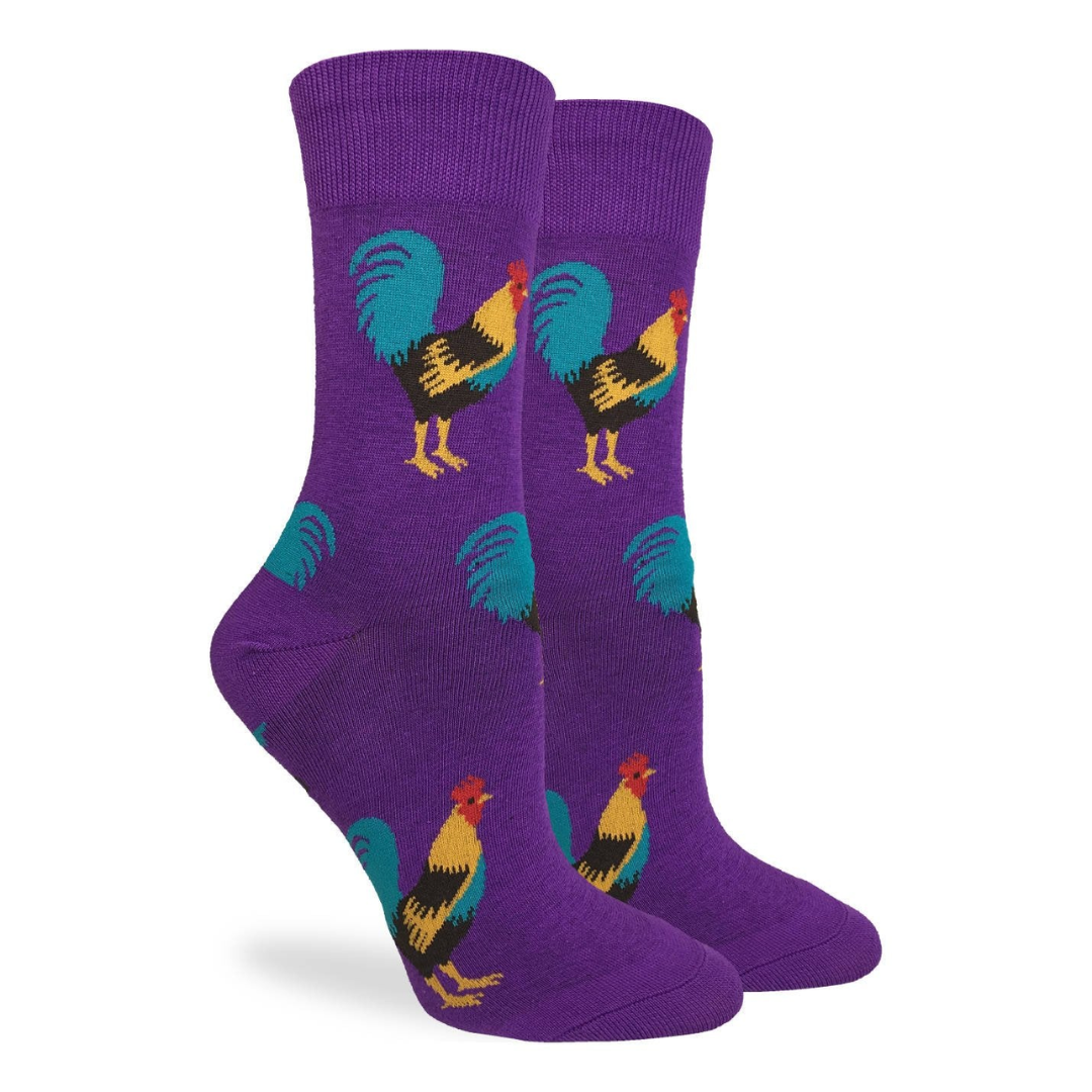 Good Luck Sock - Women's Purple Rooster Socks