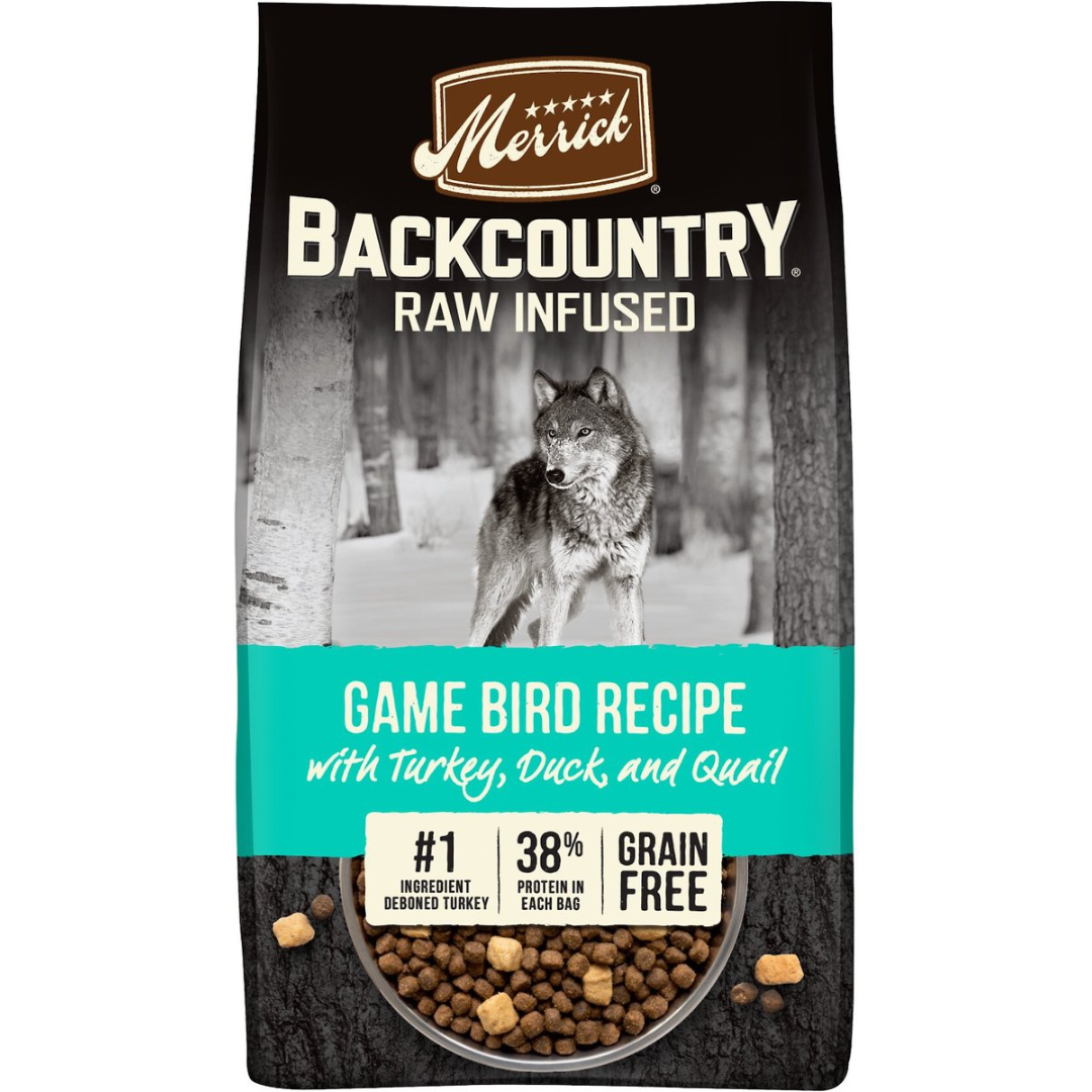 Merrick Backcountry Freeze-Dried Raw Grain-Free Big Game Recipe with Turkey, Duck & Quail Dry Dog Food