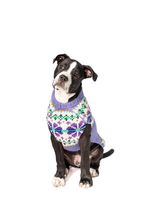 Chilly Dog - Lavender Flowers Dog Sweater