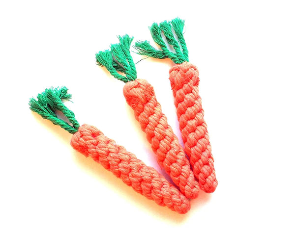 Midlee - Rope Carrot Easter Dog Toys