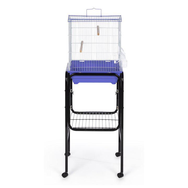Stand For Bird Cages With Storage Shelf On Casters 17" L x 17" W x 27" H