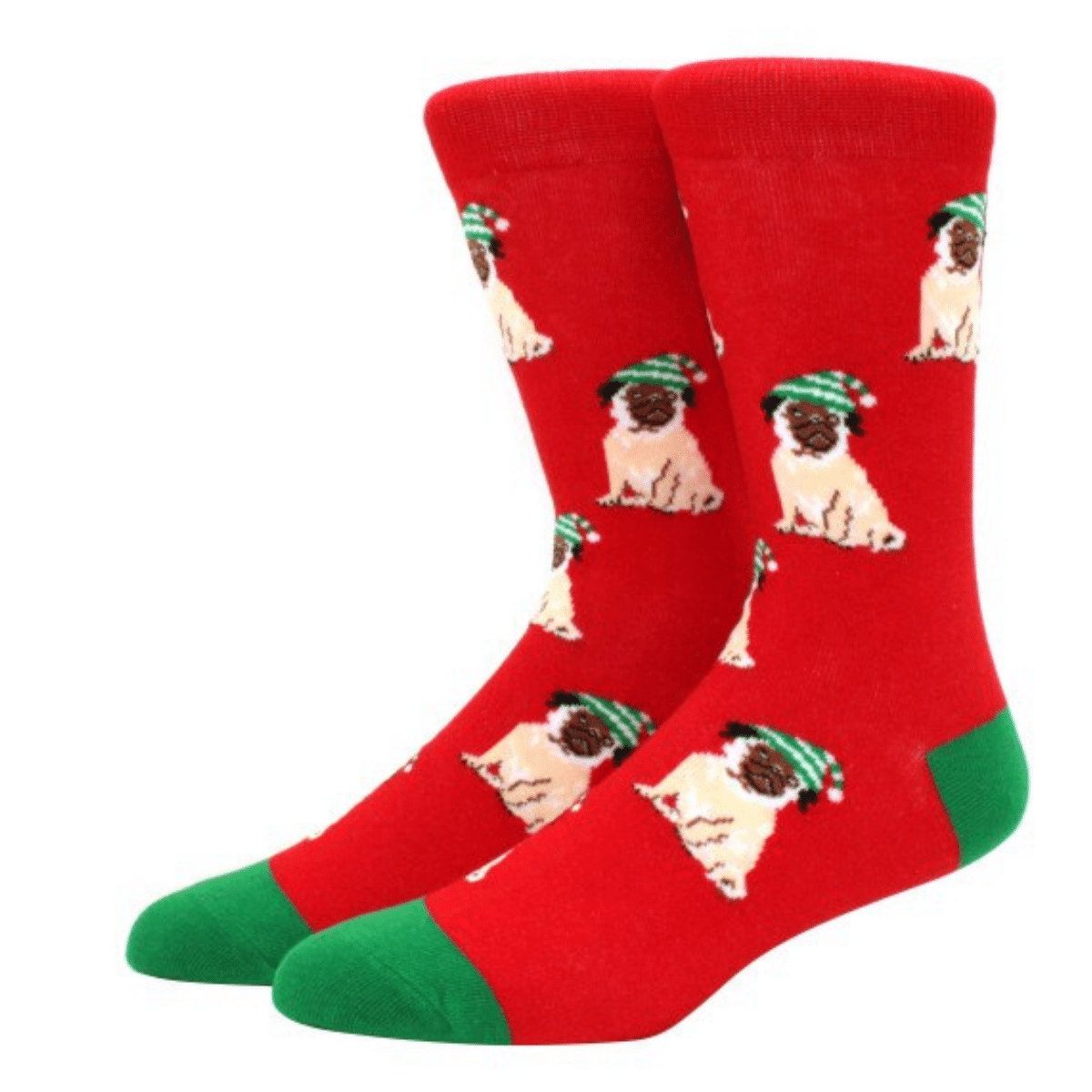 WestSocks - Red Christmas Pug Dog Socks