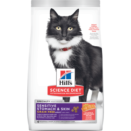 Hill's Science Diet - Adult Sensitive Stomach & Skin Grain Free. Dry Cat Food.-Southern Agriculture