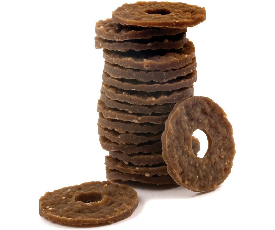 Premier Pet Products - Busy Buddy Natural Rawhide Peanut Butter Rings. Dog Treats.-Southern Agriculture