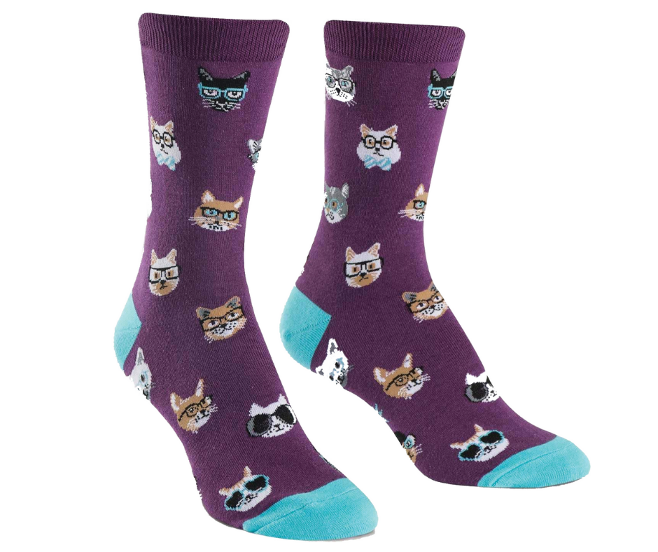 Women's Crew Socks Smarty Cats-Southern Agriculture