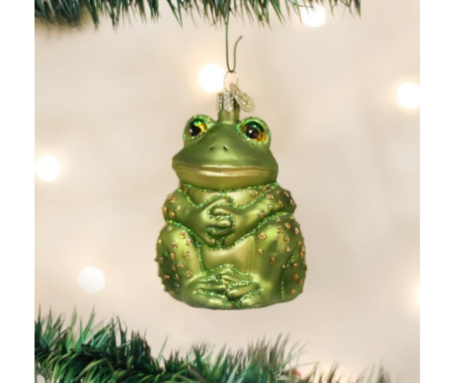 Old World Christmas Sitting Frog Ornament-Southern Agriculture