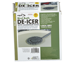 Bird Bath De-Icer with Aluminum Base By API Model BDT250-Southern Agriculture