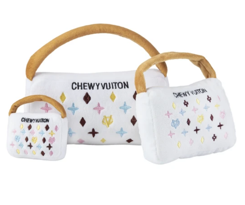 Haute Diggity Dog - White Chewy Vuiton Purse. Dog Toy.-Southern Agriculture