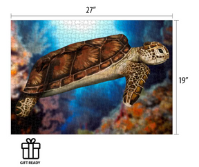 Sea Turtle Puzzle Body Art by Johannes Stotter 1000 Piece-Southern Agriculture