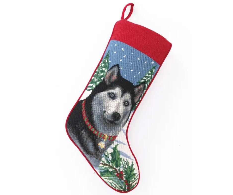 Siberian Husky Needlepoint Stocking-Southern Agriculture